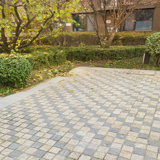 Natural stone small square bricks for outdoor courtyards and terraces, non-slip and wear-resistant floor tiles