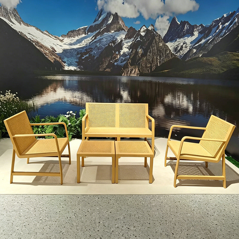 Minimalist Modern Outdoor Patio Table and Chair Set, Terrace Garden Leisure Table and Chair Combination