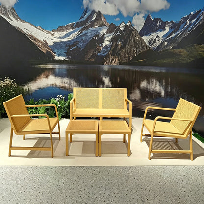 Minimalist Modern Outdoor Patio Table and Chair Set, Terrace Garden Leisure Table and Chair Combination