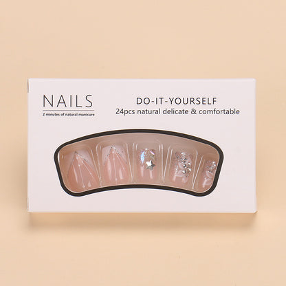 24-Piece Hot-Selling Wearable Nails | INS Trending Premium Gel Handmade Detachable Fake Nails