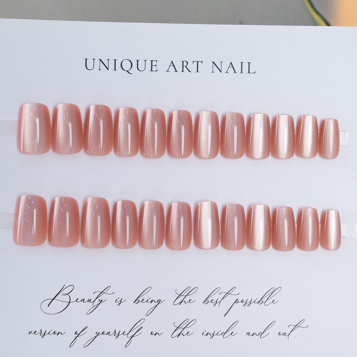 24pcs/30pcs short square ballet fake nails for women cat eyes glitter green blue purple pink shinny nail tips press on nail art