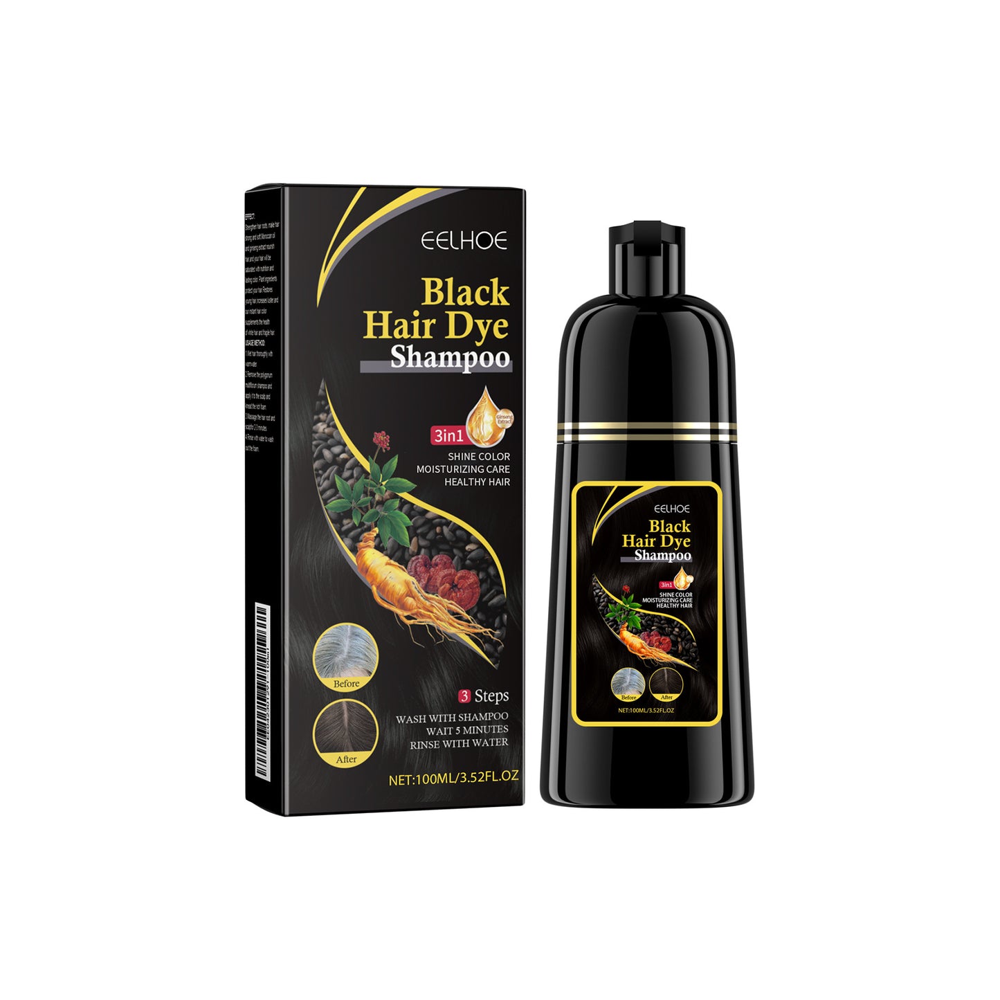 Polygonum multiflorum essence black pflegendes, reinigendes, reparierendes und glättendes Haarshampoo 