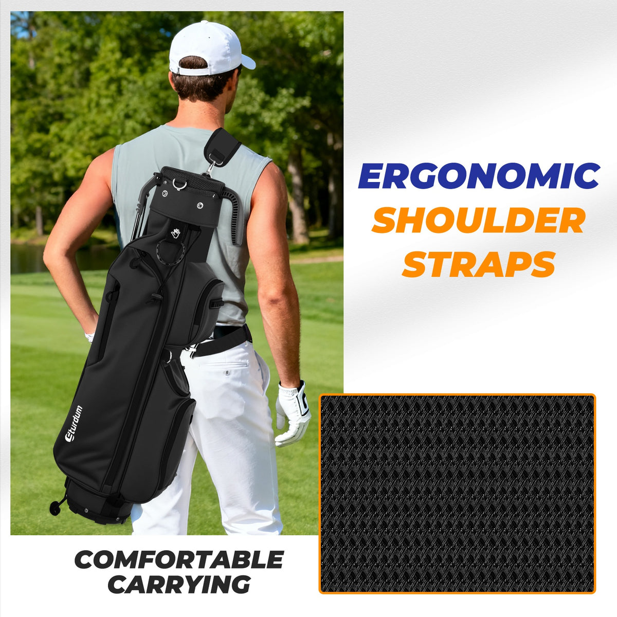 Par-3 Golf Stand Bag – 3-Way Divider, Lightweight & Portable – Suitable for Course and Practice Use