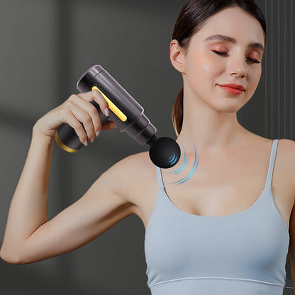 Portable digital fascia gun, convenient electric massager, six-speed adjustable LED display, silent and long-lasting