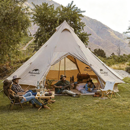 3-4 People Tent 20㎡ Large Camping Tent | Tribal Pyramid Tent | Outdoor Windproof Family Tent Luxury Canopy