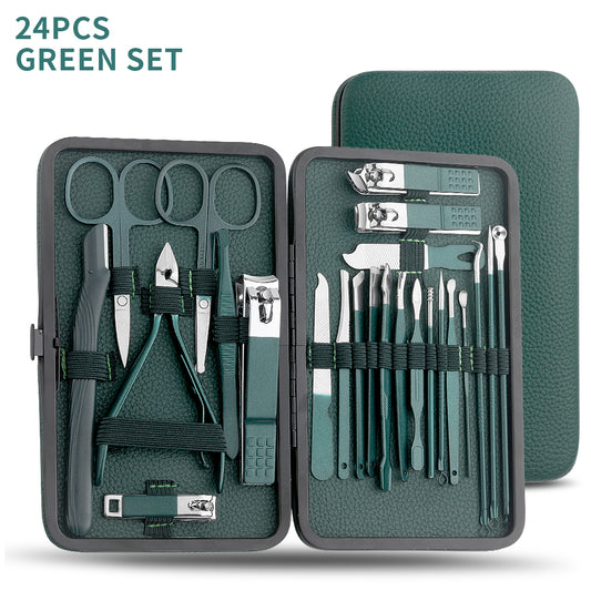 Stainless Steel Nail Clippers and Pedicure Scissors Set - Portable Manicure and Pedicure Tools Nail Clippers Set