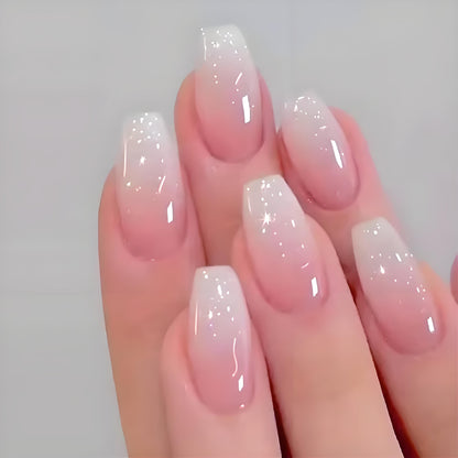 24 nail art works, pure handmade nail piercing, natural nail art, push-on nail art