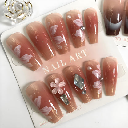 24-Piece French Manicure Dream Pearl Wearable Nails | Elegant Romantic Nail Art