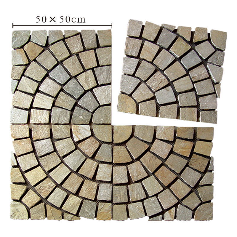Ice-crack patterned irregular mesh cultural stone courtyard villa park paving tiles