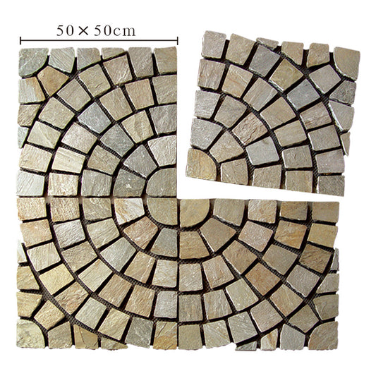 Ice-crack patterned irregular mesh cultural stone courtyard villa park paving tiles
