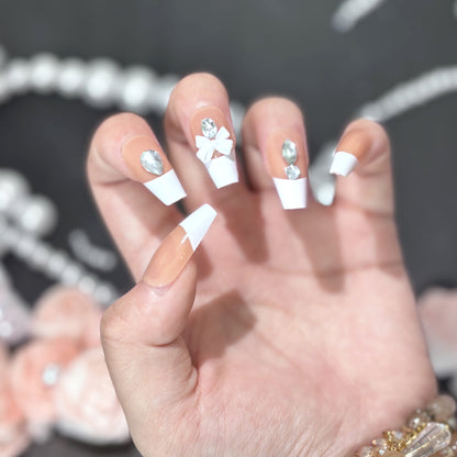 10 Pieces Dark Night Rose Nail Art | Three-Piece Set (Ink Black Mysterious Elegant Design)