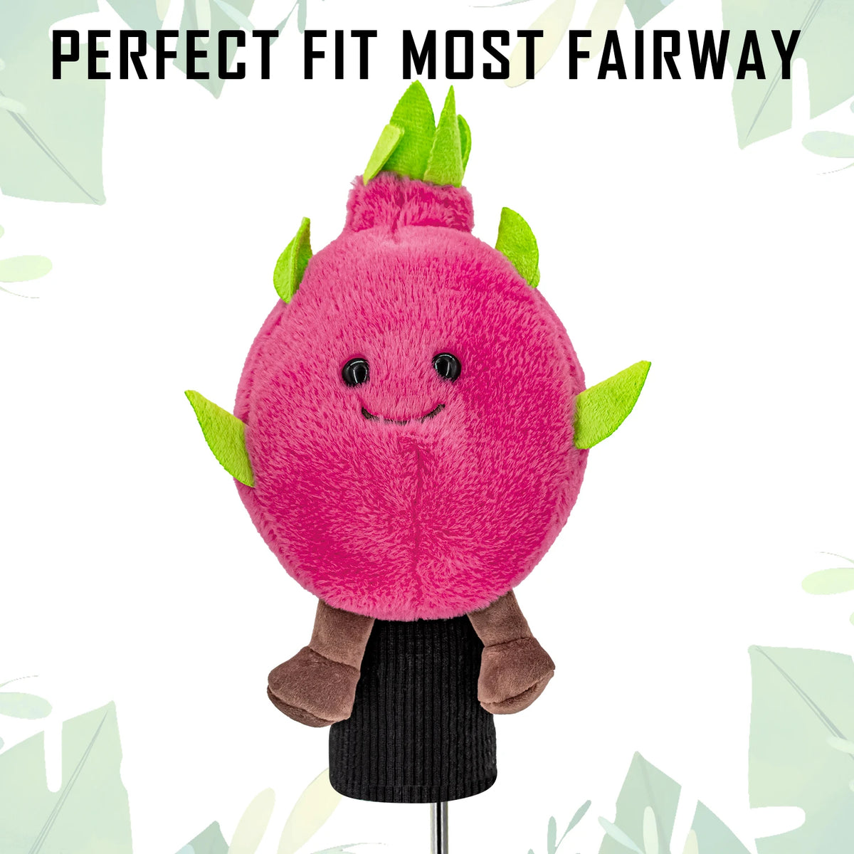 1PC Pitaya Dragon Fruit Plush Golf Wood Headcover Medium Size Cartoon Doll Golf Club Head Cover Protector Golf Accessories