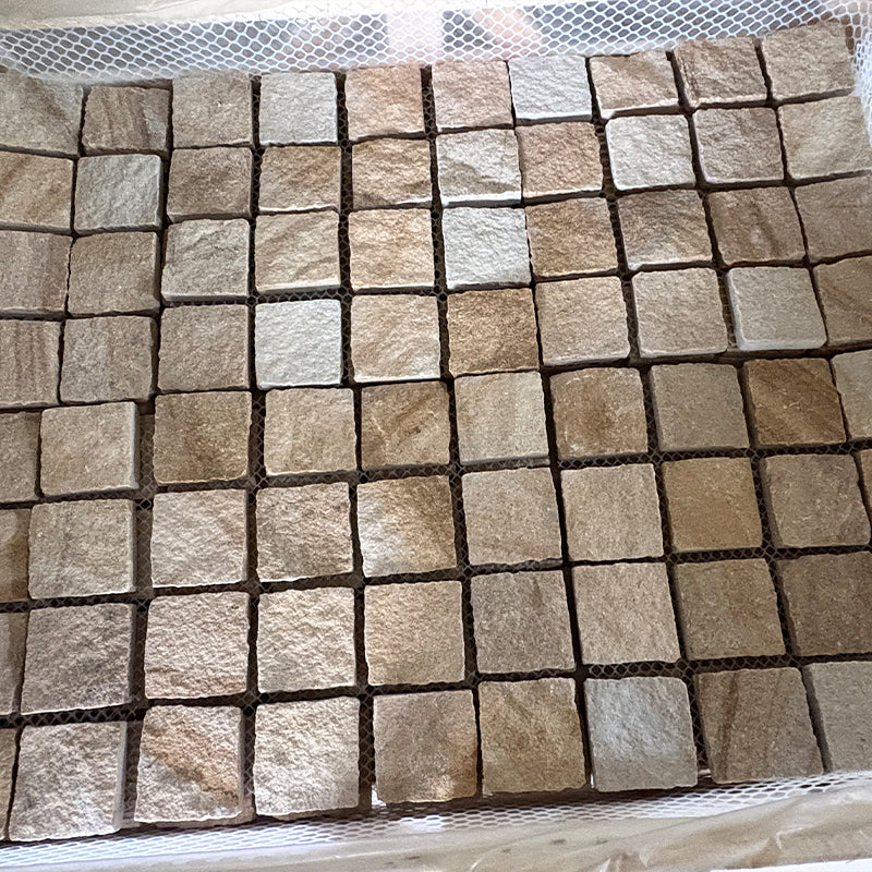 Natural stone small square bricks for outdoor courtyards and terraces, non-slip and wear-resistant floor tiles