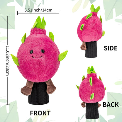 1PC Pitaya Dragon Fruit Plush Golf Wood Headcover Medium Size Cartoon Doll Golf Club Head Cover Protector Golf Accessories
