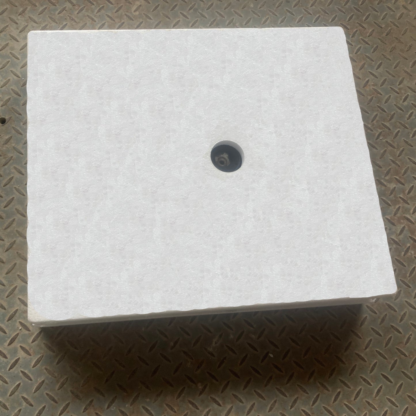 Outdoor Stone Square Umbrella Base - Mosaic Collage Design, Stable and Attractive