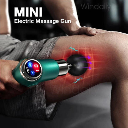 Mini LCD Massage Gun Touch Screen Deep Tissue Percussion Muscle Mini Fascial Gun For Pain Relief