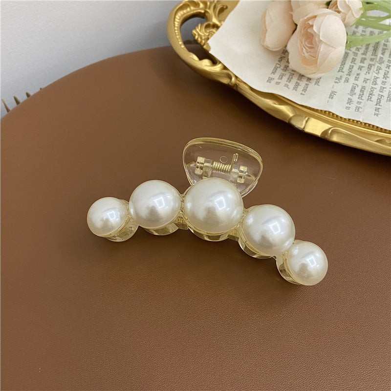 Women's Elegant Large Pearl Hairpin Large Acrylic Hairpin Exquisite Fashion Elegant Women's Hair Accessories Luxury Pearl Hair Accessories Clip