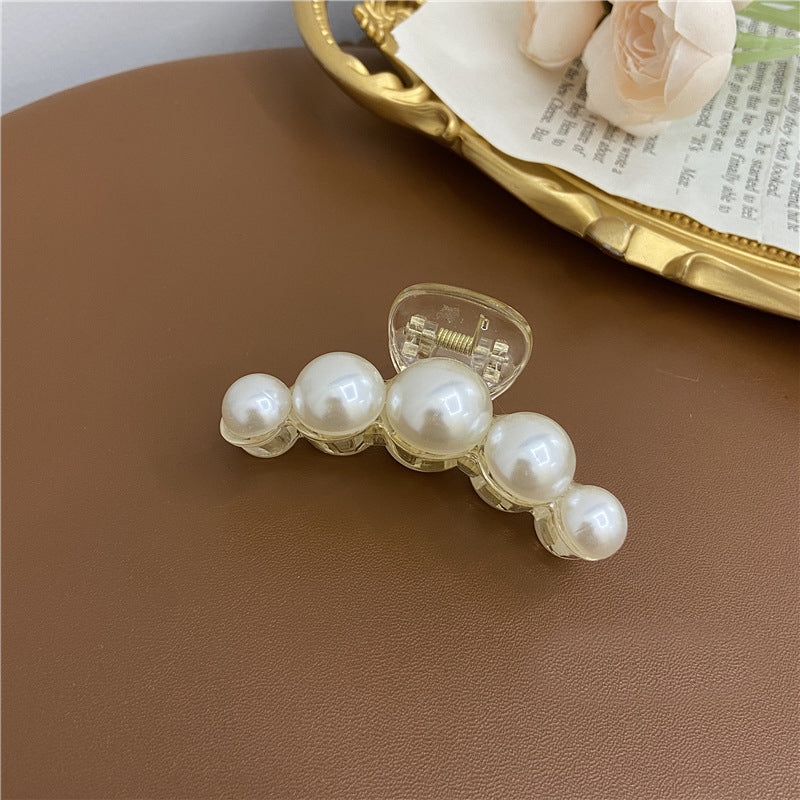 Women's Elegant Large Pearl Hairpin Large Acrylic Hairpin Exquisite Fashion Elegant Women's Hair Accessories Luxury Pearl Hair Accessories Clip