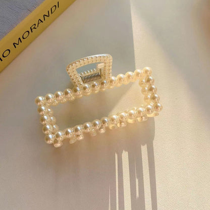 Multifunctional shark clip, exquisite and elegant pearl hair accessories, fashionable and versatile, practical and temperamental ladies must-have shark clip