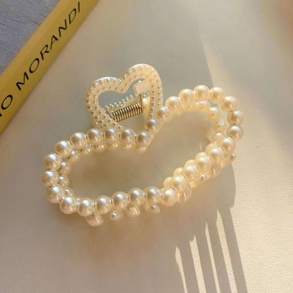 Multifunctional shark clip, exquisite and elegant pearl hair accessories, fashionable and versatile, practical and temperamental ladies must-have shark clip