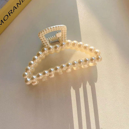 Multifunctional shark clip, exquisite and elegant pearl hair accessories, fashionable and versatile, practical and temperamental ladies must-have shark clip