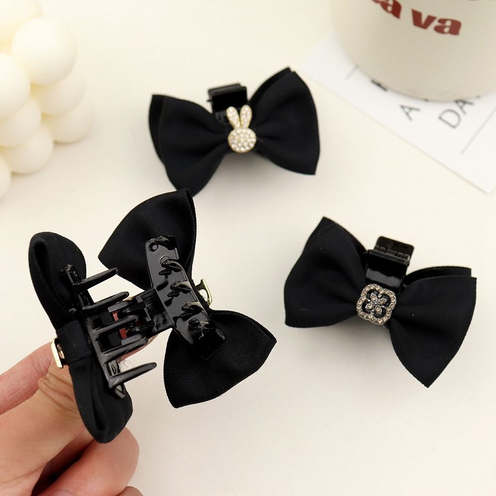 Bowknot cloth clip pearl small hairpin exquisite headdress fashion hair accessories bowknot hairpin cute sweet hairpin