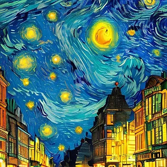 Van Gogh Sunflower Flower Starry Sky Art Pictures Poster Printing Oil Painting C