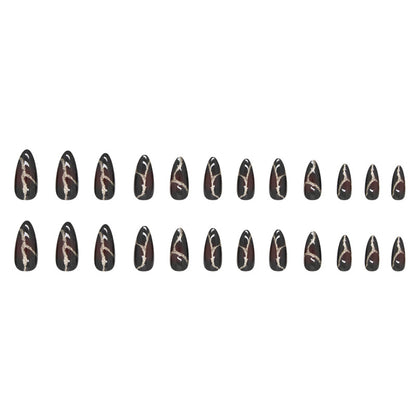 24pcs French minimalist gold nails long, including 1 jelly gel and 1 nail file 24pcs French minimalist gold nails