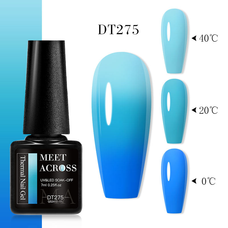 7ml hot gel nail polish manicure 3 layers temperature change uv gel semi permanent