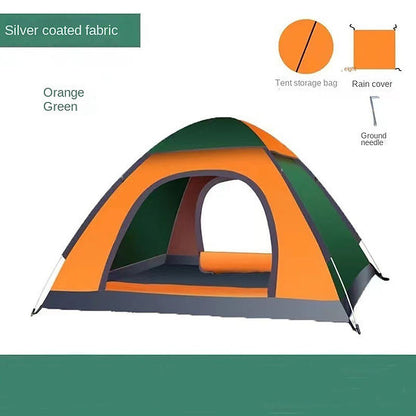 Beach Vacation Folding Three Piece Gear Set, Outdoor Camping Tent 2-4 People