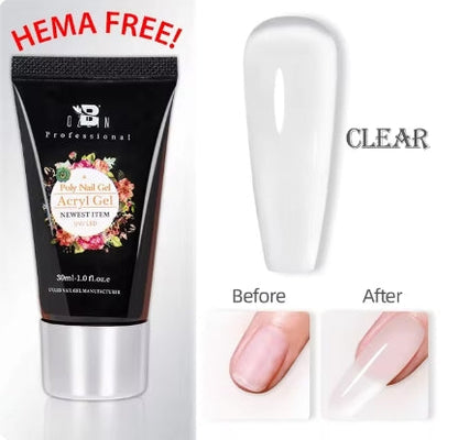 15ml Aurora Non-Sticky Hand Extended Nail Gum. It has 3D ultraviolet (UV) aurora effect.