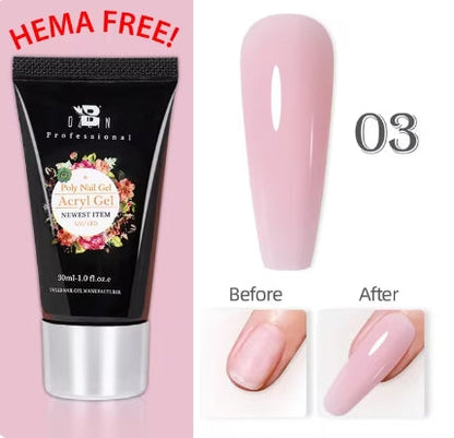 15ml Aurora Non-Sticky Hand Extended Nail Gum. It has 3D ultraviolet (UV) aurora effect.