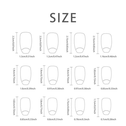 24-Piece Short French Gradient Sparkle Nails Set | Elegant Minimalist Press-On Nails
