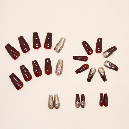 24-Piece French Minimalist Sparkle Short Wearable Nails Set | Elegant Understated Daily Nail Art