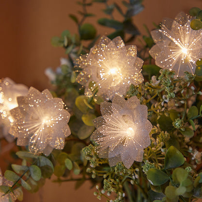 LED Optical Fiber Fairy Lights | Battery-Powered | Wreath/Holiday/Wedding/Party/Birthday Decor