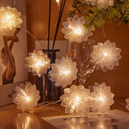 LED Optical Fiber Fairy Lights | Battery-Powered | Wreath/Holiday/Wedding/Party/Birthday Decor