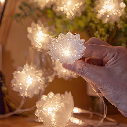LED Optical Fiber Fairy Lights | Battery-Powered | Wreath/Holiday/Wedding/Party/Birthday Decor