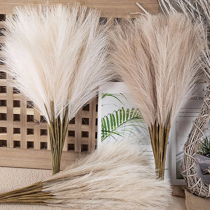 10pcs Ins Style Artificial Reeds Bouquet | Bohemian Fake Reeds | Home Living Room Christmas Wedding Decoration