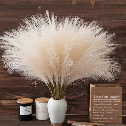 10pcs Ins Style Artificial Reeds Bouquet | Bohemian Fake Reeds | Home Living Room Christmas Wedding Decoration