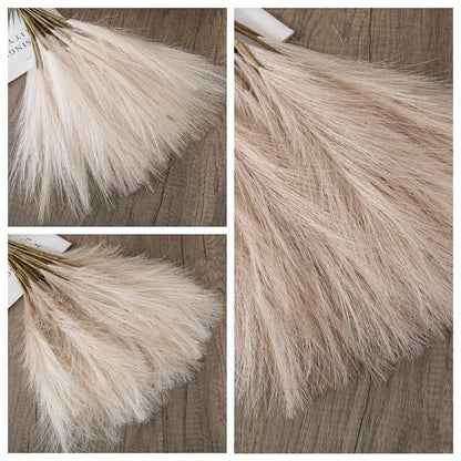 10pcs Ins Style Artificial Reeds Bouquet | Bohemian Fake Reeds | Home Living Room Christmas Wedding Decoration