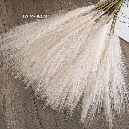 10pcs Ins Style Artificial Reeds Bouquet | Bohemian Fake Reeds | Home Living Room Christmas Wedding Decoration