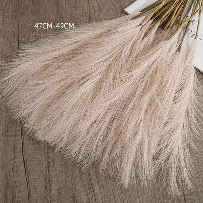10pcs Ins Style Artificial Reeds Bouquet | Bohemian Fake Reeds | Home Living Room Christmas Wedding Decoration