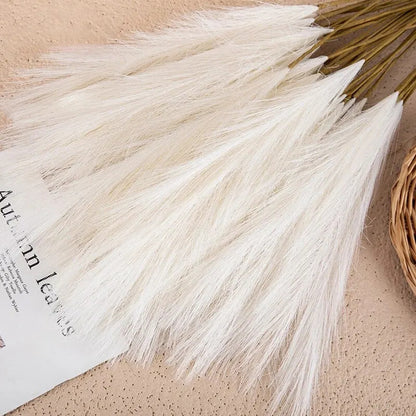 10pcs Ins Style Artificial Reeds Bouquet | Bohemian Fake Reeds | Home Living Room Christmas Wedding Decoration