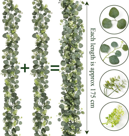 Artificial Green Leaves Vines | Fake Plants | Wedding Home Party Spring Decor