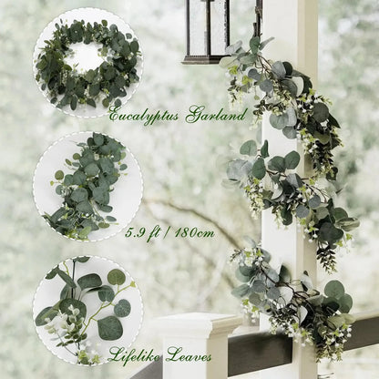 Artificial Green Leaves Vines | Fake Plants | Wedding Home Party Spring Decor