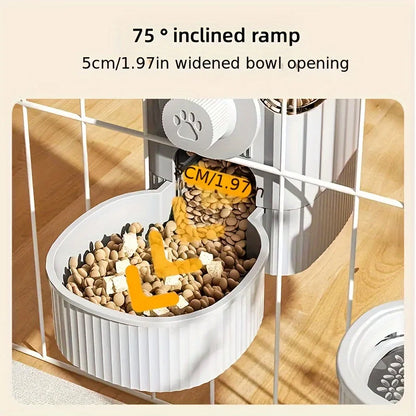 Hanging Automatic Pet Food Feeder Drinker Set | Gravity Cat Feeder Drinker