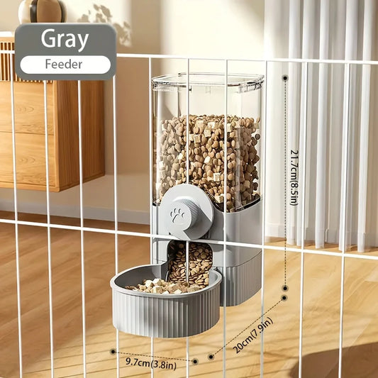 Hanging Automatic Pet Food Feeder/Drinker, Gravity Cat Automatic Feeder Drinker Set