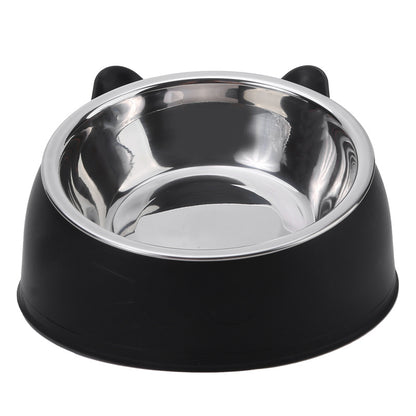 Cat Bowl | Cute Creative Tilt Pet Feeder | Stainless Steel Food Water Bowl