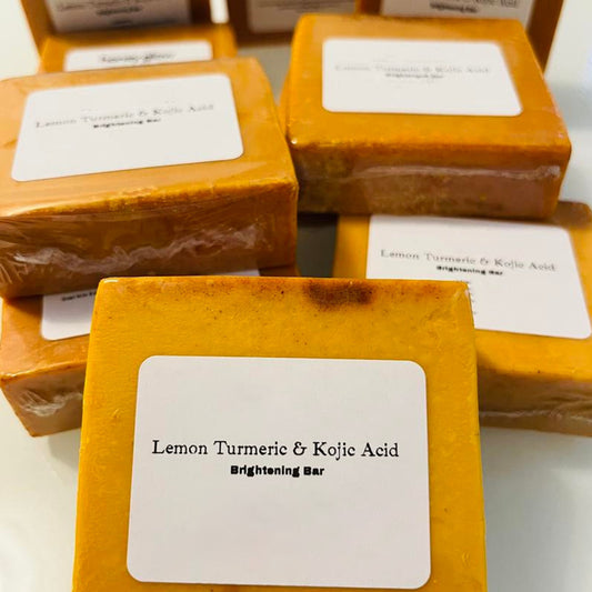 100g Turmeric Handmade Soap, Lemon Kojic Acid Soap, Shower and Face Soap