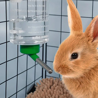 1 pc 1000m | Random Color Small Animal Automatic Water Fountain Hanging Water Bottle